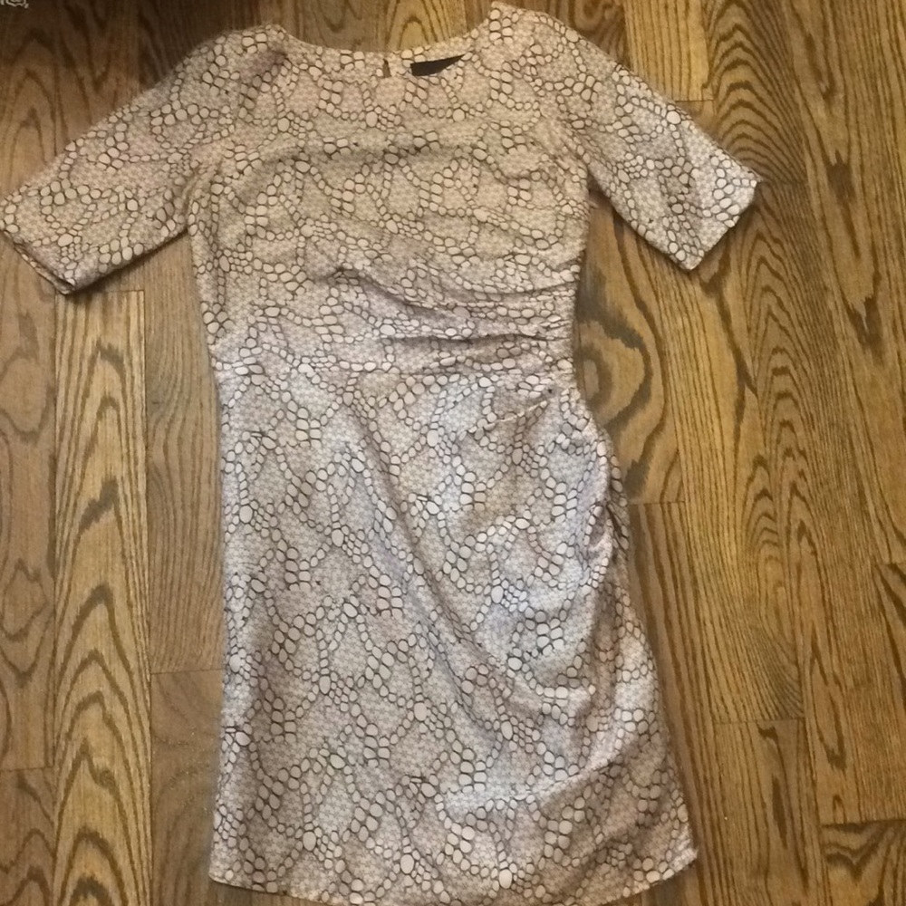 Rachel comey spiderweb print wool silk dress